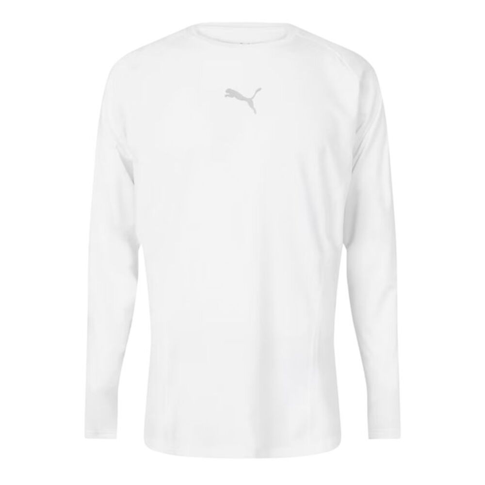 Puma Mens Liga Long-Sleeved T-Shirt / White